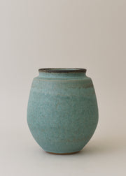 Low Poppy Series Vase in Bronzed Jade - Victoria Morris